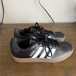 adidas Black with White Stripes Women’s Sneakers